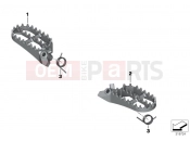 BMW Motorrad BMW 2017 R-Models K5x R 1200 GS Adve. (0A02, 0A12) Footrests, Enduro, wide, front