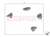 BMW Motorrad BMW 2017 R-Models K5x R 1200 GS Adve. (0A02, 0A12) Set, covers, handle sockets