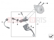 Clutch control assembly - BMW Motorrad F 650 CS 04 (0177,0187) 2005