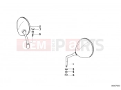 BMW Motorrad BMW 1995 R-Models 4V R 850 R 94 (0401,0406) Mirror