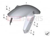 Front wheel fender - BMW Motorrad R 1200 RS (0A05, 0A15) 2018