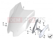Windshield / mount - BMW Motorrad R 1200 RS (0A05, 0A15) 2018