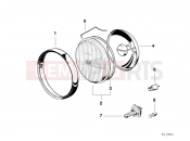 BMW Motorrad BMW 1996 R-Models 4V R 850 R 94 (0401,0406) Headlight single parts, authorities