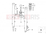 BMW Motorrad BMW 1998 R-Models 4V R 850 R 94 (0401,0406) Fork slider/lower fork bridge