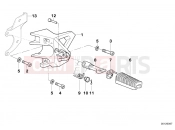 BMW Motorrad BMW 1998 R-Models 4V R 850 R 94 (0401,0406) Footpeg plate/Front footpeg