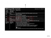 BMW Motorrad BMW 1999 R-Models 4V R 850 R 02 (0428) Sticker, Integral Brake (Failures)