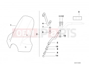 BMW Motorrad BMW 2000 R-Models 4V R 850 R 94 (0401,0406) Windshield facelift