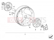 BMW Motorrad BMW 2000 R-Models 4V R 1200 C 97 (0424,0434) Cast rim, front