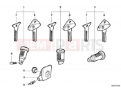 BMW Motorrad BMW 2000 R-Models 4V R 1200 C 97 (0424,0434) Lock cylinder/key/code