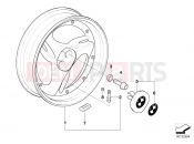 BMW Motorrad BMW 2000 R-Models 4V R 850 C 99 (0421) Cast rim, rear