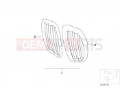 BMW Motorrad BMW 2000 R-Models 4V R 850 C 99 (0421) Set inlet grid, chrome