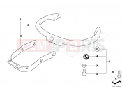 BMW Motorrad BMW 2000 R-Models 4V R 850 C 99 (0421) Inst.kit, passenger seat rail, large
