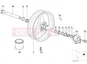 BMW Motorrad BMW 2001 R-Models 4V R 850 RT 96 (0412) Front silver cast iron rim/dial shaft