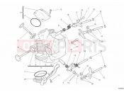 DUCATI Hypermotard 1100 EVO SP HORIZONTAL CYLINDER HEAD » VALVE DRIVE