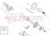 DUCATI 2010 Superbike 1198 R REAR WHEEL SPINDLE » REAR WHEEL