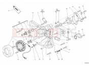 DUCATI Superbike 1098 R Bayliss GENERATOR COVER - WATER PUMP » COOLING SYSTEM