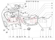 PIAGGIO Beverly 125 Sport Front glove-box - Knee-guard panel