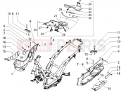 Central cover - Footrests - Piaggio Beverly 125 Sport 2008