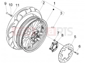 Rear wheel - Piaggio BEVERLY 250 ie SPORT 2008