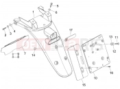 PIAGGIO Beverly 250 Tourer Rear cover - Splash guard