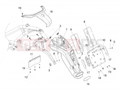PIAGGIO Beverly 350 4V ie Rear cover - Splash guard