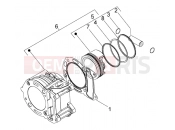 PIAGGIO BV 250 MY2005 (U.S.A.) Cylinder-piston-wrist pin, assy