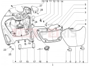 PIAGGIO BV 250 (U.S.A.) Front glove-box - Knee-guard panel
