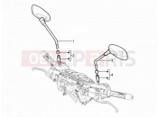 PIAGGIO BV 350 4T 4V ie E3 ( USA / CA ) Driving mirror/s