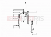 PIAGGIO BV 350 4T 4V ie E3 ( USA / CA ) Fork's components (Kayaba)