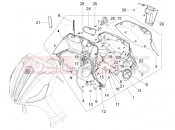 PIAGGIO BV 350 4T 4V ie E3 ( USA / CA ) Front glove-box - Knee-guard panel