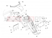 PIAGGIO BV 350 4T 4V ie E3 ABS ( USA / CA ) Rear cover - Splash guard