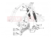 PIAGGIO BV 350 4T 4V ie E3 ABS ( USA / CA ) Rear suspension - Shock absorber/s