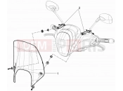 PIAGGIO BV 350 4T 4V ie E4 ABS ( USA / CA ) Windshield - Glass