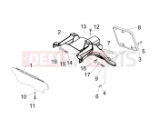 PIAGGIO BV 500 ( USA / CA ) Rear cover - Splash guard