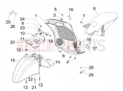 PIAGGIO BV 500 ( USA / CA ) Wheel huosing - Mudguard