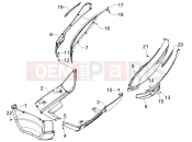 Side cover - Spoiler - Piaggio Carnaby 125 2007