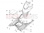 PIAGGIO Carnaby 125 Central cover - Footrests