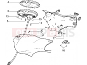 Handlebars component parts-Instrument unit - Piaggio Diesis 100