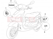 PIAGGIO Fly 125 Plates - Emblems
