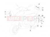 PIAGGIO Fly 125  kezelőszervek - akkumulátor