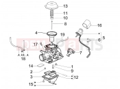 PIAGGIO Fly 150 Carburetor's components