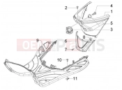 PIAGGIO Fly 50 2T Central cover - Footrests