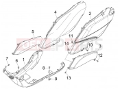 PIAGGIO Fly 50 4T Side cover - Spoiler