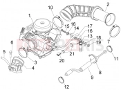 PIAGGIO Fly 50 4T 4V (USA) Carburettor, assembly - Union pipe
