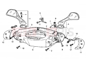 PIAGGIO Hexagon GT Handlebars and driving mirrors covers