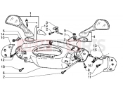 PIAGGIO Hexagon GTX 180 Handlebars and driving mirrors covers