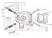 Cylinder head-valves - Piaggio Liberty 125 La Poste