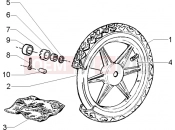 Rear wheel - Piaggio Liberty 125 La Poste