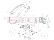 Rear cover - Splash guard - Piaggio Liberty 150 2009