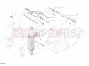 DUCATI 2008 Superbike 1098 S Tricolore REAR SHOCK ABSORBER » SWING ARM